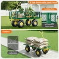 thumbnail image 3 of Steel Garden Cart, 900 LBS Capacity Utility Outdoor Wagon, Heavy Duty Mesh Garden Wagon Cart with Removable Sides and 10" Tires for Yard, Lawn, Garden, 3 of 7