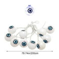 thumbnail image 3 of Halloween String Lights, Eyeball LED Lights, Spooky Eye Ball Party Decorations for Indoor Outdoor Use, Multicolor Plastic 2m Battery Operated Durable Halloween Lighting, 3 of 6
