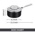 thumbnail image 4 of 1.5 qt Hard-Anodized Aluminum Nonstick Sauce Pan in Black with Lid, 4 of 5