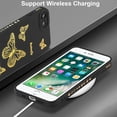 thumbnail image 5 of Case for iPhone SE(5G) 2022 iPhone 7 iPhone 8 iPhone SE 2020, Glitter Cute Butterfly Pattern Sparkly Bling Laser Case Soft TPU Bumper Slim Protective Women Girls Phone Cover - Black, 5 of 15