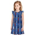 thumbnail image 1 of Balery Cute Fish Camisón de princesa para niñas, pijama de algodón con mangas abullonadas, suave y bonito.-XX-Large, 1 of 6