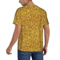 thumbnail image 2 of Rateoe Gold Glitter Pattern Men’s Baseball Short Sleeve Polo Shirt, Midweight Men's Shirt Golf Shirt Polo Shirts Quick Dry Short-XX-Large, 2 of 7