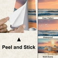 thumbnail image 4 of Peel and Stick Wallpaper Ocean wave beach sunset time sun rays Modern Art Wall Mural Decor Self Adhesive and Removable 100in x 144in, 4 of 8