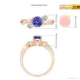 thumbnail image 6 of ANGARA Natural Tanzanite and Diamond Twisted Vine Ring in 14K Rose Gold for Women (Size-6mm) | December Birthstone, Birthday, Anniversary, Jewelry Gift for Women | Natural Tanzanite Ring, 6 of 10