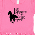 thumbnail image 3 of Inktastic Live Like Someone Left the Gate Open Horse Silhouette Girls Toddler Dress, 3 of 4