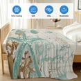 thumbnail image 4 of Aqua Coastal Starfish Cooling Blanket,Lightweight Breathable Summer Throw Blanket with Double Sided Cold Effect,Farmhouse Nautical Seahorse Coral Picnic Blankets Bed Sheet for Hot Sleepers 50"x60", 4 of 8