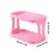 thumbnail image 3 of Telescopic Shelf Organizer | Adjustable Desktop Storage Rack for Cosmetics, Bathroom Toiletries, Kitchen Supplies | Double-Layer Design | Sturdy Polypropylene | 29x18.5x16.5cm | 1 Piece | Blue, 3 of 6