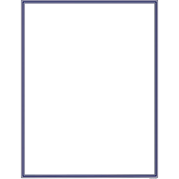 Great Papers 2014024 Navy Border Letterhead - 80 Sheets/Pack