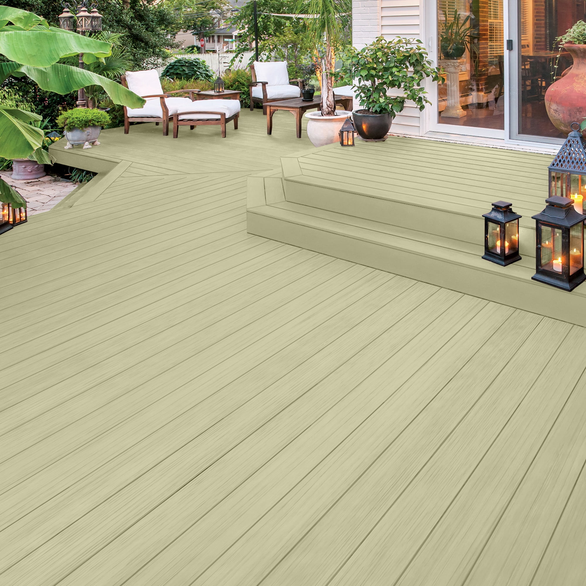 Olympic Elite 5 Gallons SC-1051 Mystic White Solid Advanced Exterior Stain and Sealer in One