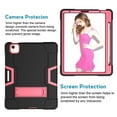 thumbnail image 3 of Dteck Case for Apple iPad Air 4th Generation 10.9-inch 2020 Released ,Shockproof Rubber Hybrid 3-Layer Protection Hard PC Kickstand Back Cover (no screen protector),Black+Rose, 3 of 6