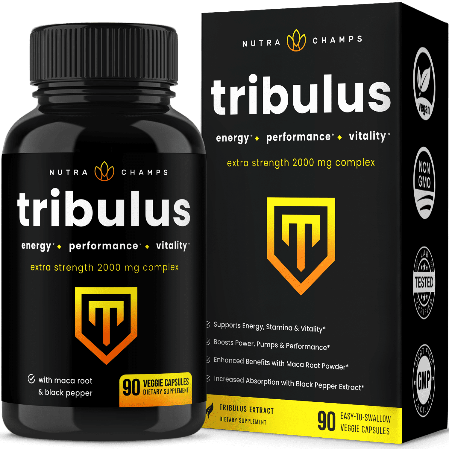 NutraChamps Tribulus Terrestris 2000mg Supplement Extra Strength