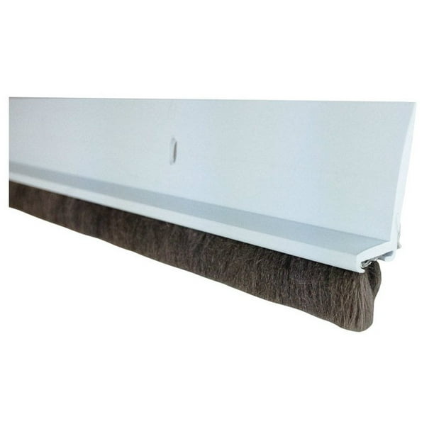 MD Building 19119 Vinyl Door Sweep Pile Brush, 36" L, White Walmart
