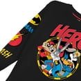 thumbnail image 5 of DC Comics Boys Superman Super Hero Long Sleeve T-Shirt, Looney Tunes for Little and Big Boys Sizes 4-20, Black, 14-16, 5 of 6