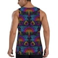 thumbnail image 3 of Xecao Mandalas Dragonfly Men's Tank Top Workout Quick Dry Sleeveless Gym Jogging Muscle Shirts Summer Swim Beach Tops, 3 of 9