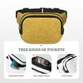 thumbnail image 7 of Lafuoo Gold Shiny Pattern Square Double Layer Waist Bag, Adjustable Buckle Bag Accessories for Men and Women-One Size, 7 of 7