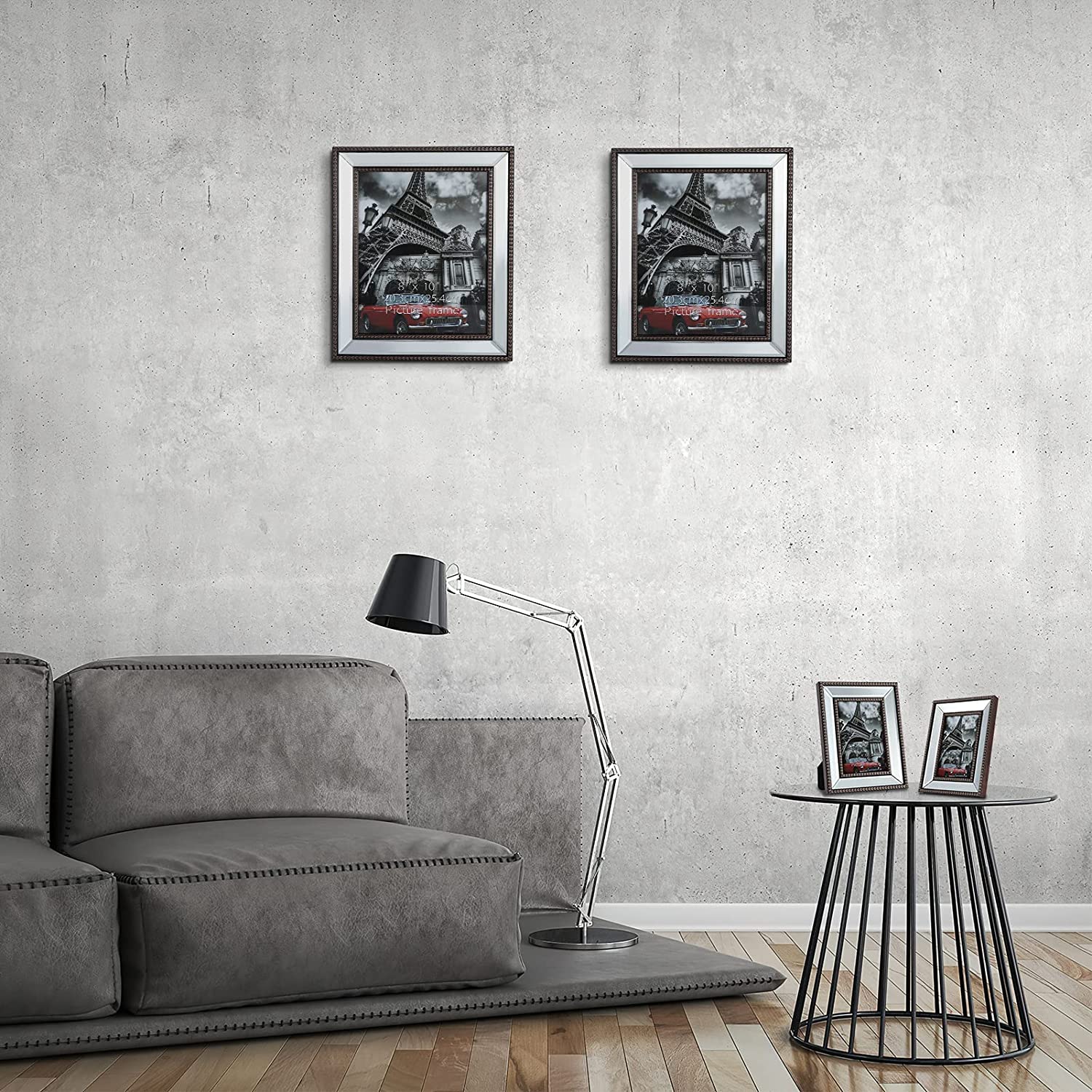 Buy 8x10 Picture Frames Mirror Trim Beveled, 2 Pack Photo Frame Horizontal or Vertical for wall