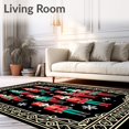 thumbnail image 2 of ODIKA 5'x7' Machine Washable Non-Slip Area Rug, Elegant Nutcracker Parade Absorbent Bathroom High Traffic Rug with Pad, Red, 654022, 2 of 8