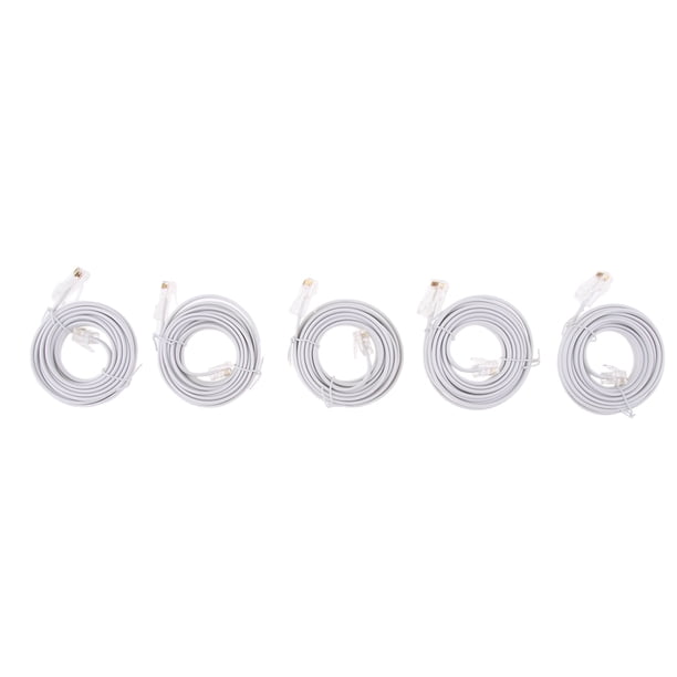 Cables Telefónicos Sunnimix 5 Paquetes de Extensión Cable de Módem 8P4C