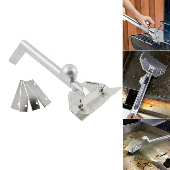 NICCOO Grill Scraper Heavy Duty Griddle Scraper w/4 Replacement Blades Flat Top Grill