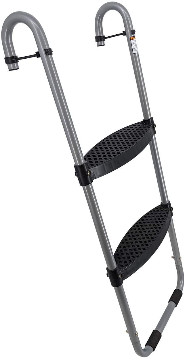 Black 3 Steps 45 Inch HLOFIZI Trampoline Ladder Universal for 14ft 15 ft