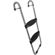 TrampolinePro Wide 2-Step Trampoline Ladder, Safety-Latch, No Slip, Cooler Surface, [Lifetime Parts Warranty]