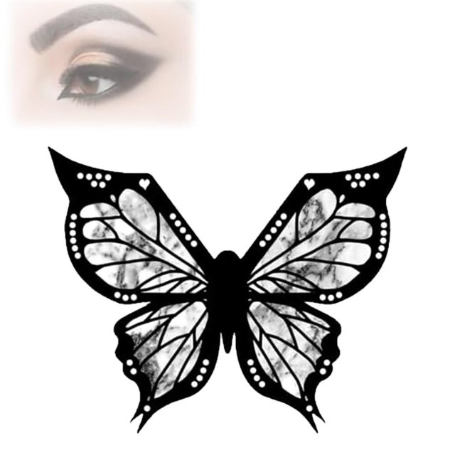 Outils de Beauté Papillon Papillon Tampon pour Eyeliner Pochoirs pour Eyeliner pour Yeux Aile Outil pour Eyeliner Ailé Réutilisable et Flexible Tampon pour Eyeliner Applicateurs pour Eyeliner Outil de Modelage, Outils de Beauté pour Femmes