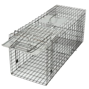 2Z Live Animal Trap 24x8x7 Humane Cat Trap Cage for Stray Cats Raccoon  Chipmunks Opossum Squirrel Chicken Mole Gopher Rabbits Skunk (1 Pack)