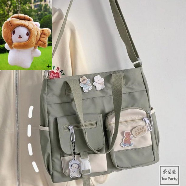 Bolsos de lona impermeables de nailon para mujer, bolso de hombro, bandolera japonesa para mujer, bolsos cruzados escolares para estudiantes, bolso para niña