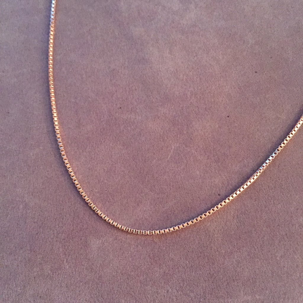 14K Rose Gold 18” Box Chain 