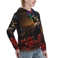 thumbnail image 6 of Xecao Elegant Rose Skull Pattern Hoodies for Women Sweatshirts Long Sleeve Sweatshirts Pullover Outfits with Pocket-, 6 of 7
