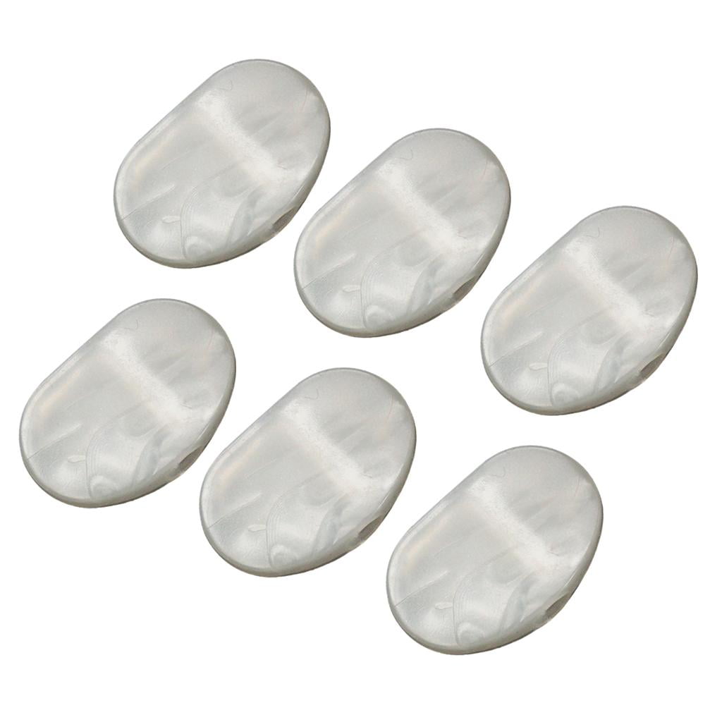 Rushawy 6x6pcs Guitar Tuning Pegs Machine Heads Replacement Pearl Knobs White