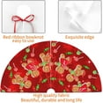 thumbnail image 3 of Christmas Gingerbread Man Candy Cane Tree Skirt Holiday Party Traditional Xmas Tree Mat Ornaments Tree Skirt for Christmas Decoration 36 Inch, 3 of 6