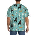 thumbnail image 5 of Xecao offers the Cute Dog for Men's Casual Short-sleeved Shirt, a button-up collared shirt with a pocket, perfect for beach vacations and yacht travel in the XX-Large size., 5 of 7