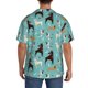 thumbnail image 3 of Balery Cute Dog Camisa Casual de Manga Corta con Botones para Hombre, Texturizada, Estilo Cubano, para Playa, Verano-Small, 3 of 5