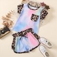 thumbnail image 3 of Toddler Girls Outfits, Baby Girl Clothes Cute Leopard Print Top Shirt Shorts Summer Clothes Set, 3 of 8