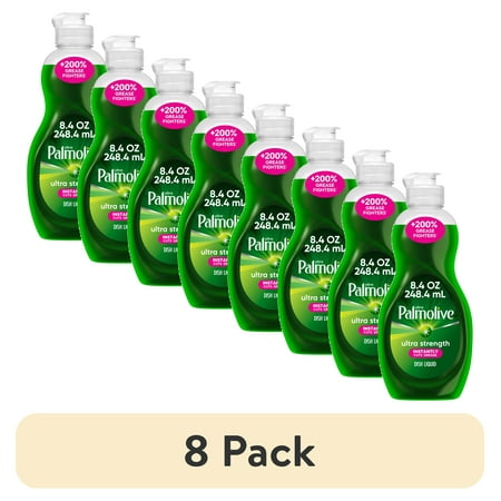 (8 pack) Palmolive Ultra Strength Liquid Dish Soap, 8.4 Fluid Ounce Bottle