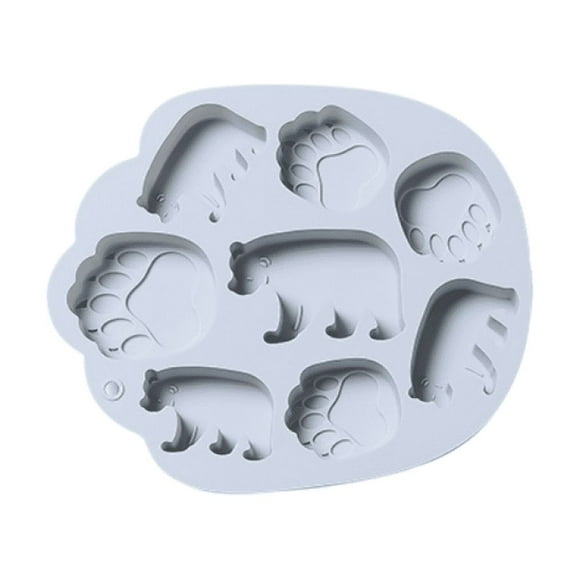 8 Pairs of Silica Gel Ice Lattice Mold Bear Paw Polar Bear
