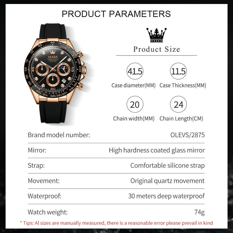 OLEVS Men's Chronograph Sport Multifunction Watch photo 7