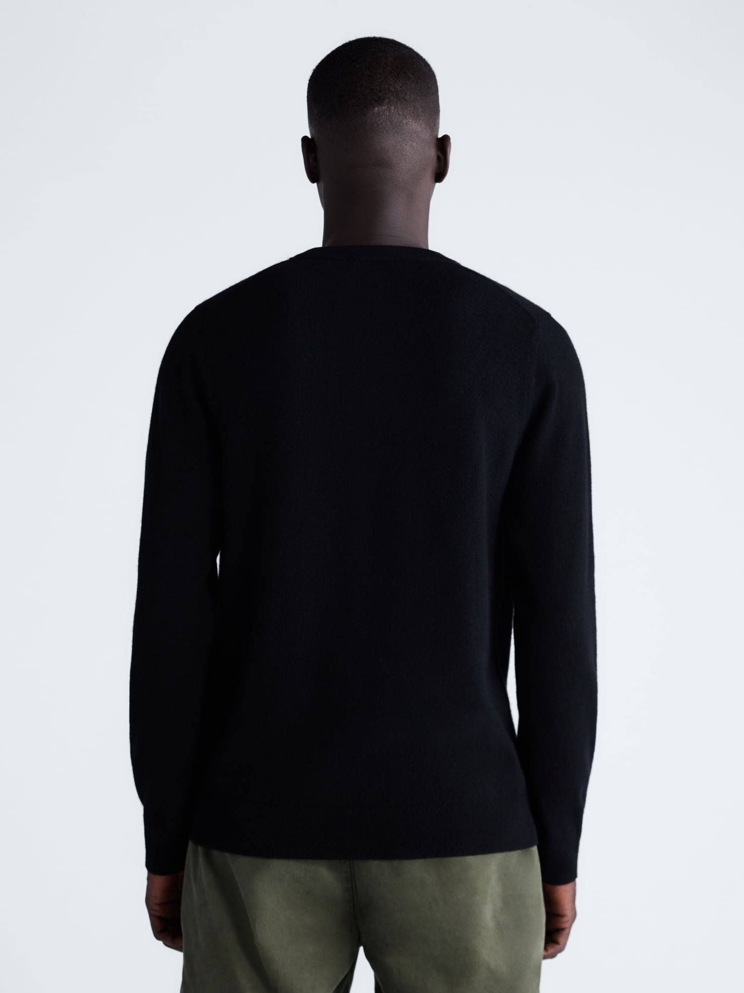 Free Assembly Men’s Cashmere Crewneck Sweater with Long Sleeves, Midweight, Sizes XS-2XL