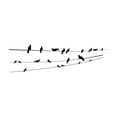 thumbnail image 2 of Babies Beautiful Animals Wall Decal Decoration Seamless flock of Birds Sitting on a Wire Decal Lasts Years and Easily Removable - Size: 30 In(W) x 9 In(H), 2 of 5