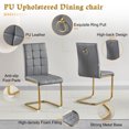 thumbnail image 6 of Dining Chairs Set of 4, Cantilever Side Chairs with PU Upholstered and Stainless Steel Legs, Dining Chairs for Kitchen, Living Room, 6 of 10
