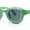 Green - Black, variant on Trendy Hipster Small Rectangular Dimensional Thick Frame Horn Rim Sunglasses All Black