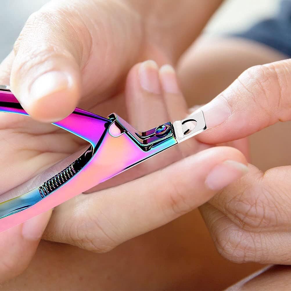 3 PC Professional Acrylic Nail Clippers Durable Stainless Steel, Titanium-Coated for Manicure & Pedicure, Versatile for All Nail Types, Ideal Gift for Nail Art Enthusiasts