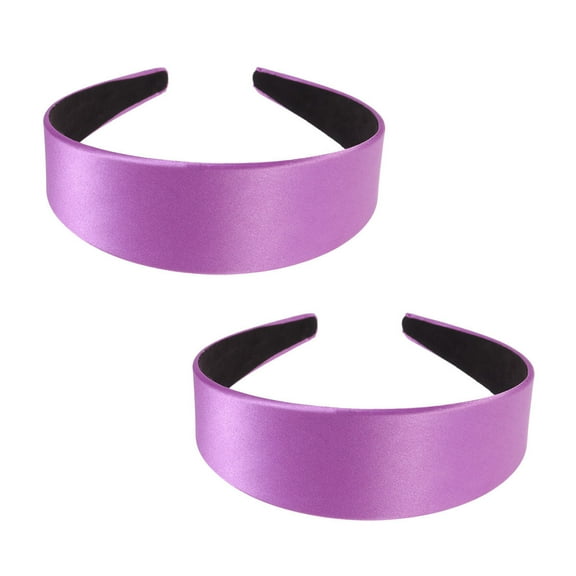 2-Pack Wide Edge Hair Hoops Solid Color Headbands Stylish Hair Bands Elegant Headdress for Women and Girls in