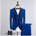 thumbnail image 3 of Fashion Handsome Groom Tuxedos Jacket Vest Pant-DF, 3 of 5