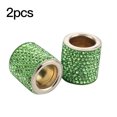 thumbnail image 2 of fastboy 2pcs Seat Headrest Rhinestone Collar Decoration Automotive Head Rest Crystal Ring Decor, Light Green, 2 of 6