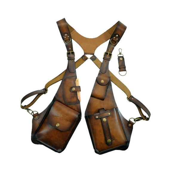 Bolso de hombro Salvador estilo renacentista para teléfono para fiestas y festivales Marrón oscuro