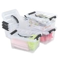thumbnail image 3 of Cajas organizadoras transparentes con asa, 6 unidades caja de almacenaje con tapa, 3 of 7
