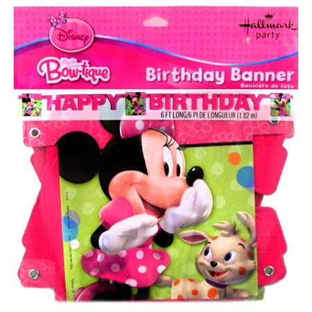  Minnie  Mouse  Bow Tique Happy Birthday  Banner 1ct 