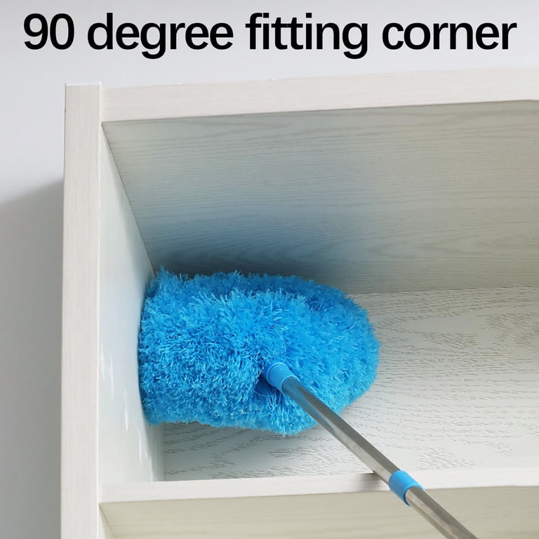 LUCKY-M Extendable Ceiling Fan Cleaner With Microfiber Blade Pads – Adjustable Pole (33-57 Inches) For Dusting Walls, Doors & High Shelves